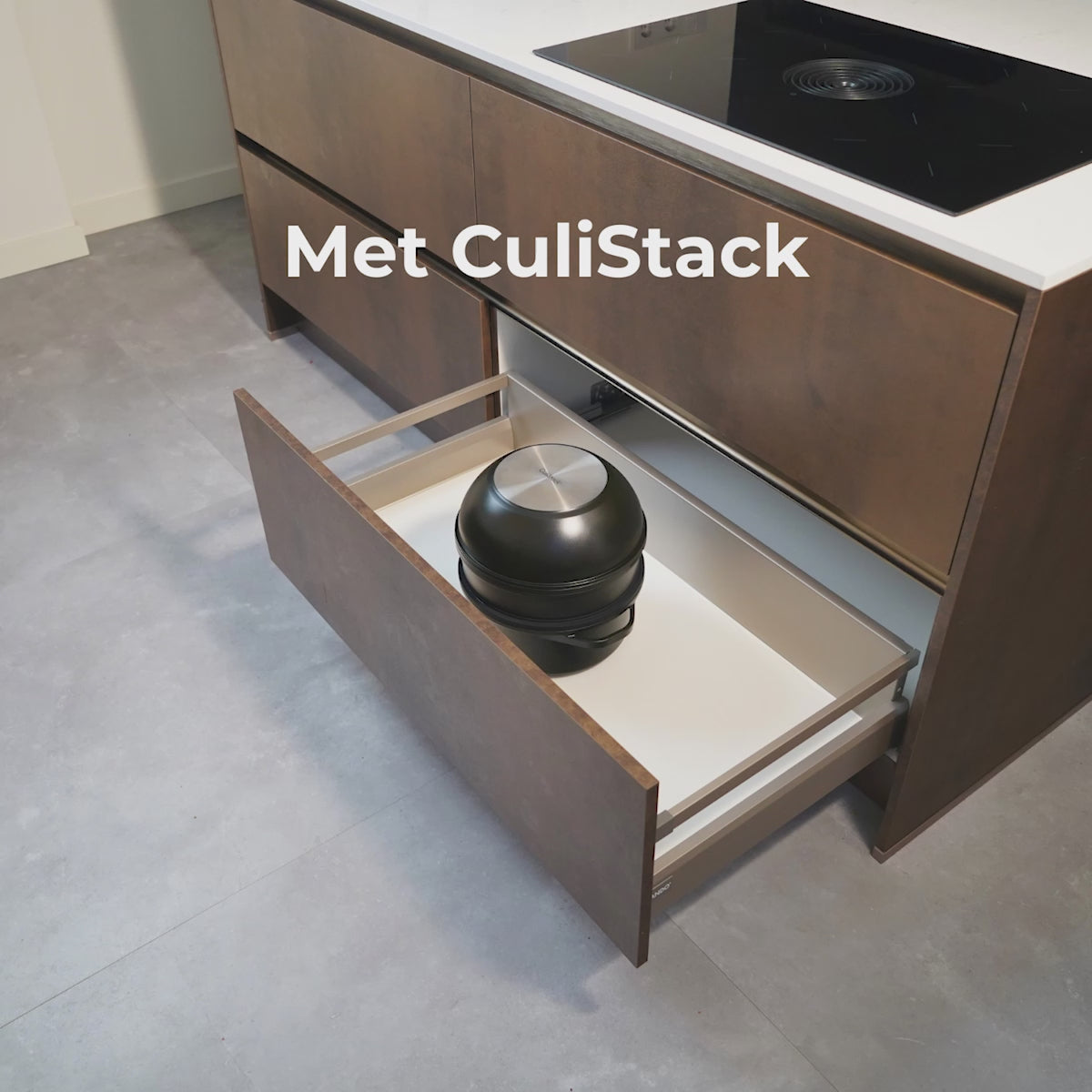 Met/ zonder CuliStack pannenlade